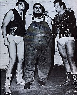 Calhoun (middle), with Tex McKenzie and Mario Milano, c. 1971