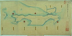 Mamiya Rinzō described Sakhalin as an island in his map.