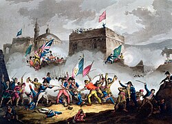 Artistic representation of the siege of Acre