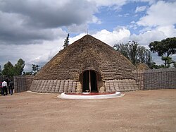 A reconstruction of the ancient King's Palace at Nyanza