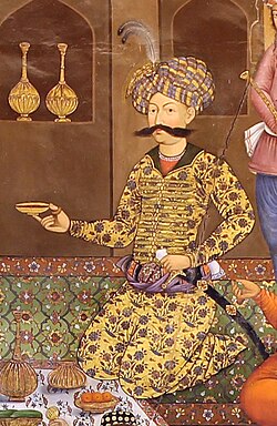 Portrait of Shah Abbas I. Chehel Sotoun, painted c. 1647.[128]