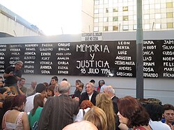 Demonstration during an anniversary of the AMIA bombing