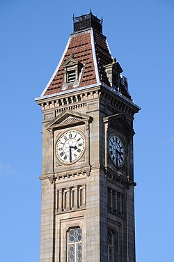 Clock on Birmingham Council House, made by Gillett & Co., 1885