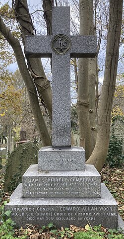 Grave of Brigadier General Edward Wood in Highgate Cemetery