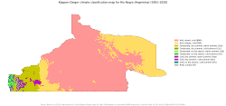 Köppen classification map for the province of Río Negro