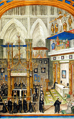 The high altar at Westminster, with rood-loft above, 1532