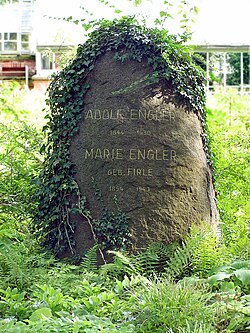 Engler's grave marker at the Berlin Botanical Garden
