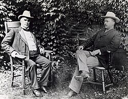 President William McKinley and his vice presidential running mate, New York governor Theodore Roosevelt, c. 1900