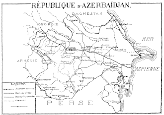 Map presented by the delegation of Azerbaijan in the 1919 Paris Peace Conference