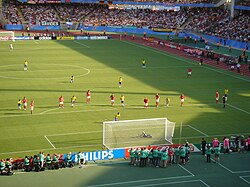 Germany (red shirt) v Brazil at the Frankenstadion, 2005