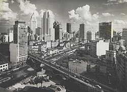 São Paulo in the 1960s, with the Martinelli, Altino Arantes and Mirante do Vale buildings