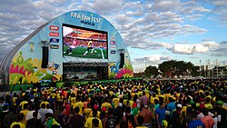 Brazilian fans at the FIFA Fan Fest in Brasília