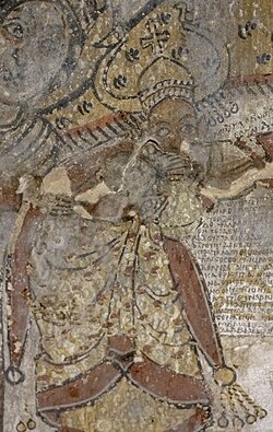 Possible depiction of king David of Makuria on a wallpainting from Old Dongola