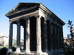 The Temple of Portunus, god of grain storage, keys, livestock and ports.[286] Rome, built between 120 and 80 BC