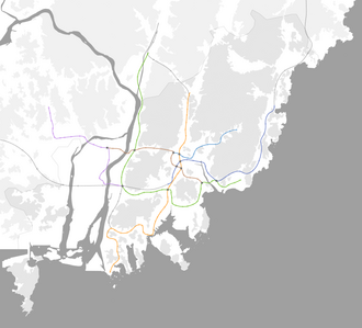 Geographically accurate map of Busan Metro