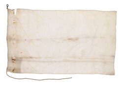 Original flag flown by the Discovery, stored at the Royal Museums Greenwich