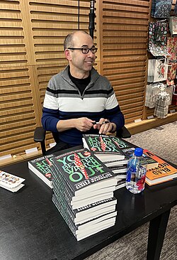 Murray at a January 2026 book signing for his thriller You Better Watch Out at a Barnes & Noble in Manhattan