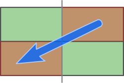 Service zone in doubles game