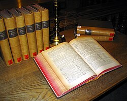 A multivolume Latin dictionary in the University of Graz Library in Austria