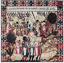 Slavic and African slaves in Córdoba, illustration from Cantigas de Santa Maria, 13th Century