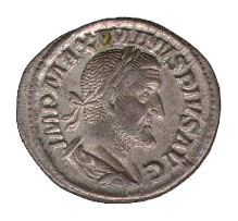 A Roman denarius