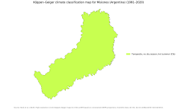 Köppen climate map of Misiones Province