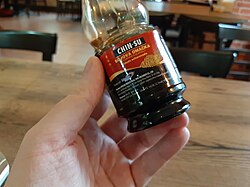 A bottle of xì dầu