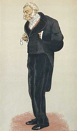 "A Relic"Earl Bathurst as caricatured by James Tissot in Vanity Fair, November 1873