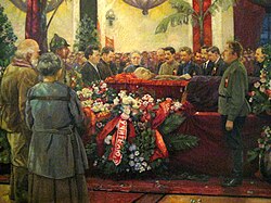 Lenin's funeral, as painted by Isaak Brodsky, 1925