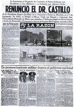 A newspaper announcing the 1943 military coup.