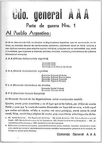 The Triple A War Report No. 1