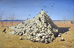 Vereshchagin's painting The Apotheosis of War (1871) came to be admired as one of the earliest artistic expressions of pacifism.