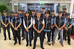 The inspection team, led by Director-General Rafael Grossi, Head of the Department of Nuclear Safety and Security Lydie Evrard and Head of the Department of Safeguards Massimo Aparo, that on 1 September 2022 started IAEA's first inspection of a nuclear plant in a war zone, at Zaporizhzhia Nuclear Power Plant in Ukraine[18][19]