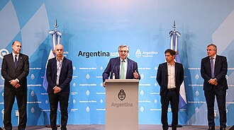 The announcement of the lockdown by Fernández was generally well received, although there were concerns with its economic impact.[98]