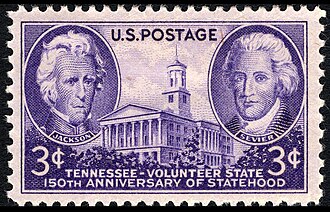 in 1946 the U.S. Post Office issued a commemorative stamp celebrating the 150th anniversary of Tennessee statehood.