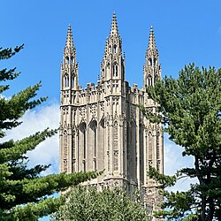 Cleveland Tower at Princeton University, an Ivy League university and one of the world's most prominent research institutions, served briefly as the U.S. Capitol in the 18th century.