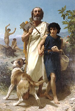 Homer and His Guide (1874) by William-Adolphe Bouguereau
