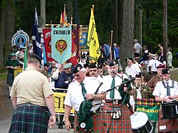 Assembling for the parade of clans at the 2005 Tacoma Highland Games