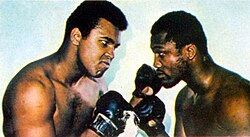 Promotional photo for the January 1974 Muhammad Ali vs. Joe Frazier II fight at Madison Square Garden