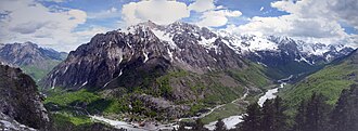 The Albanian Alps are an extension and simultaneously the highest section of the Dinaric Alps.