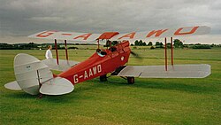De Havilland DH6.0G Gipsy Moth G-AAWO, with which Ted Fresson arrived and departed
