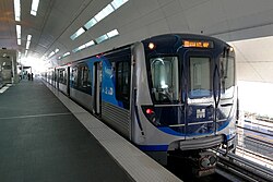 Miami Metrorail, the state's only rapid transit system. About 15% of Miami residents use public transit daily.