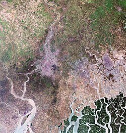 Kolkata from space captured by Copernicus Sentinel-2.