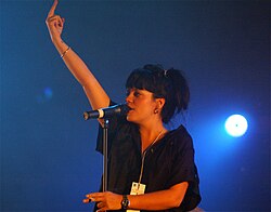 Allen performing in 2007