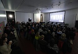 A screening of Yintah to about 80 climate activists in Berlin in late‑2024