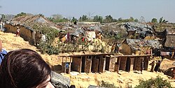 Kutupalong refugee camp in Cox's Bazar, Bangladesh. The camp is one of three, which house up to 300,000 Rohingya people fleeing inter-communal violence in Myanmar.