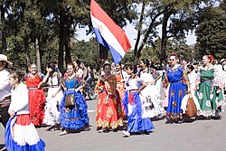 White Paraguayans on Immigrant's Day in Buenos Aires.