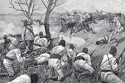 Italian Askaris fighting Mahdist troops in Tucruf.