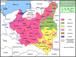 Ethno-linguistic map of the Second Polish Republic, 1937