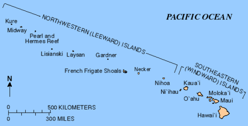 Map of the Hawaiian islands (USCG)